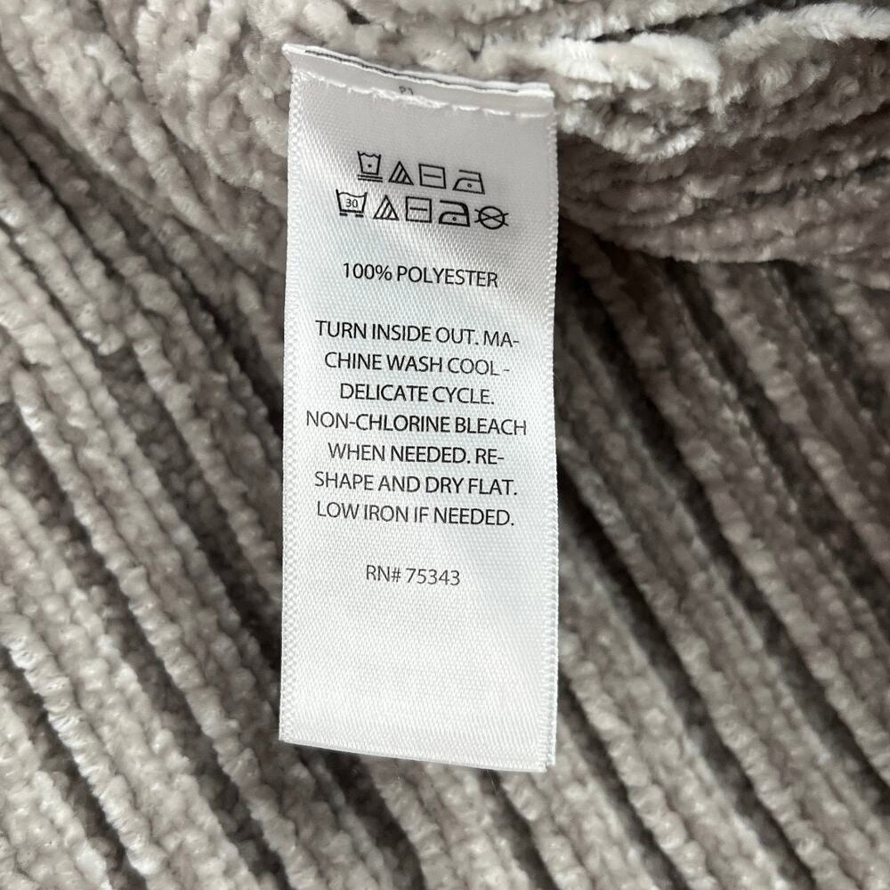 Cynthia Rowley XS Chenille Turtleneck Sweater Beige Gray Super Soft Cozy Knit - Picture 7 of 7